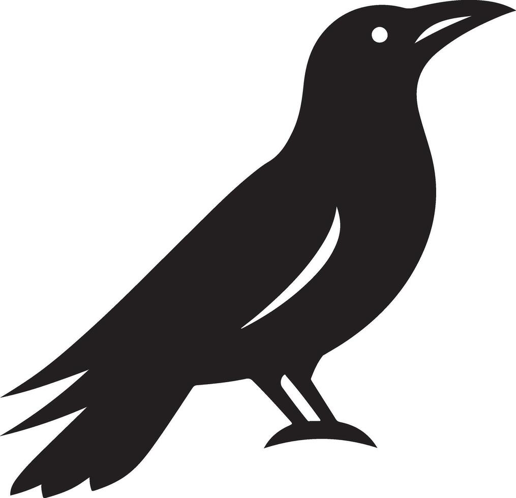 Eye-Catching Crow Silhouette for Branding Purposes vector