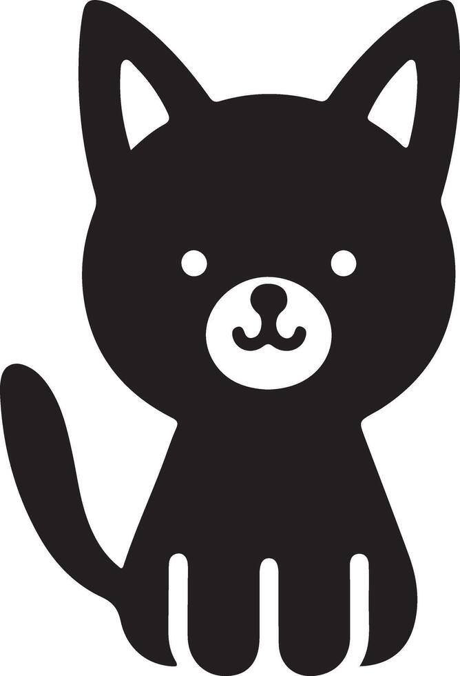 Cute Dog Silhouette Design for Projects vector