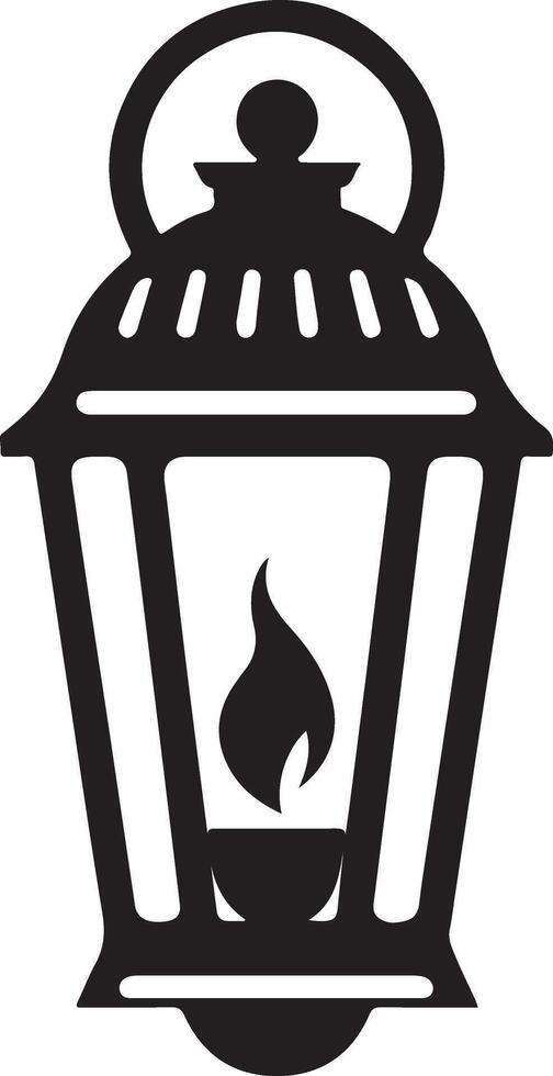 Artistic Hand Lantern Silhouette for Designers vector