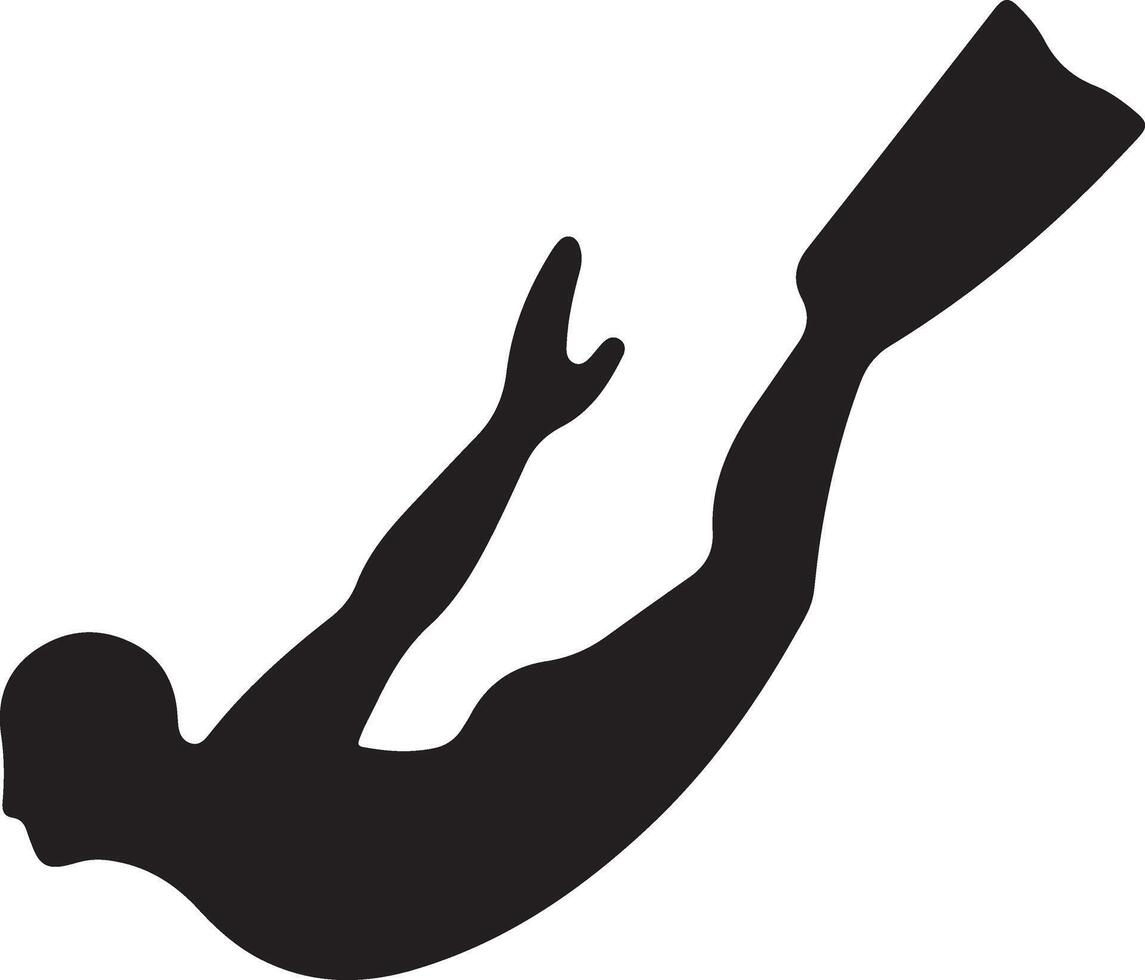 Unique Scuba Diving Silhouette Illustration for Designs vector