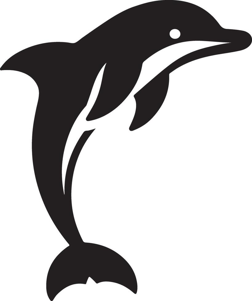 High Quality Dolphin Silhouette for Download vector