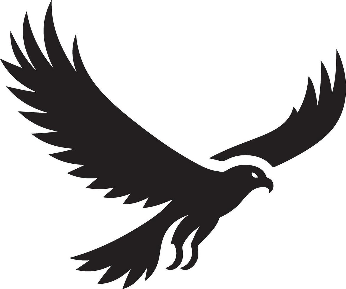 Versatile Falcon Silhouette for Various Uses vector