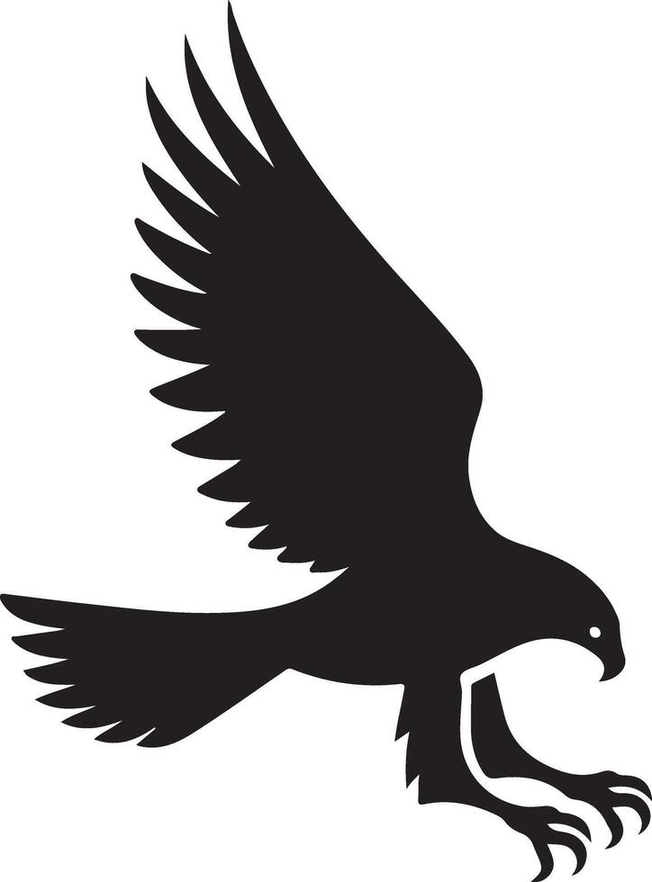Artistic Falcon Diving Illustration for Print Media vector