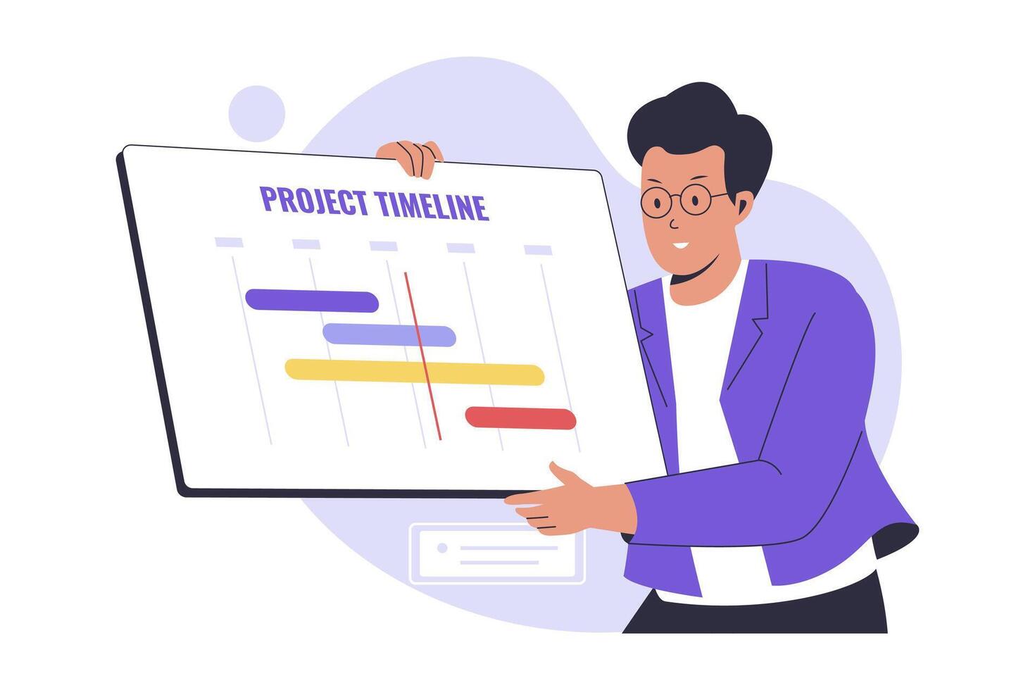 Business timeline project illustration concept vector