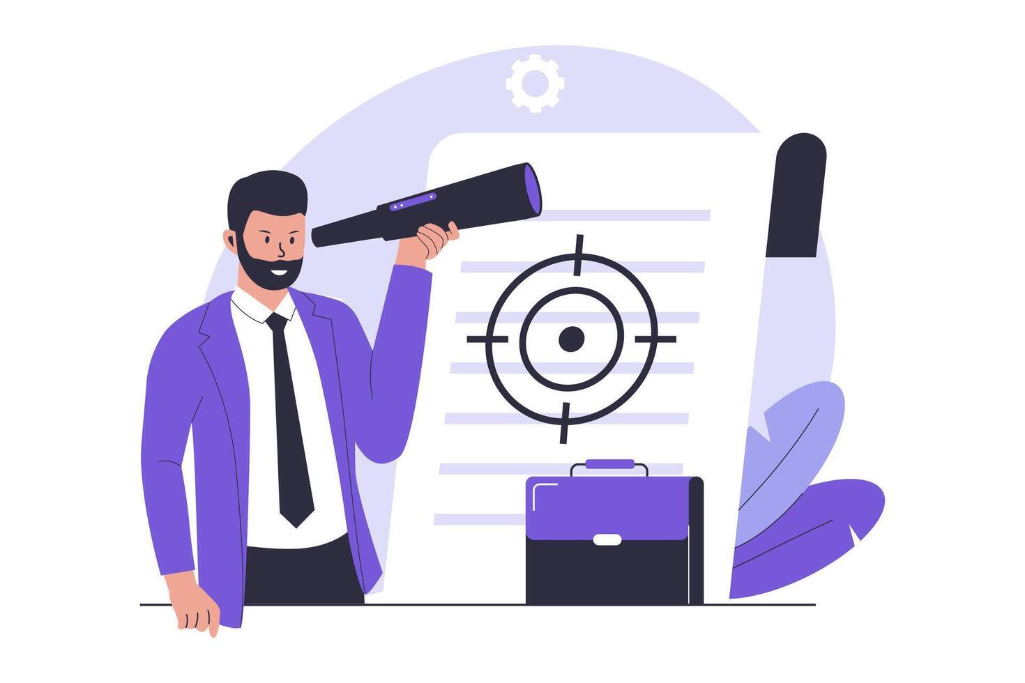 Present scope of work illustration concept vector