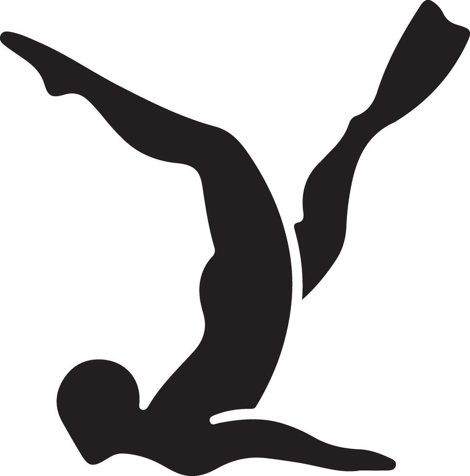 Versatile Scuba Diving Silhouette for Projects vector