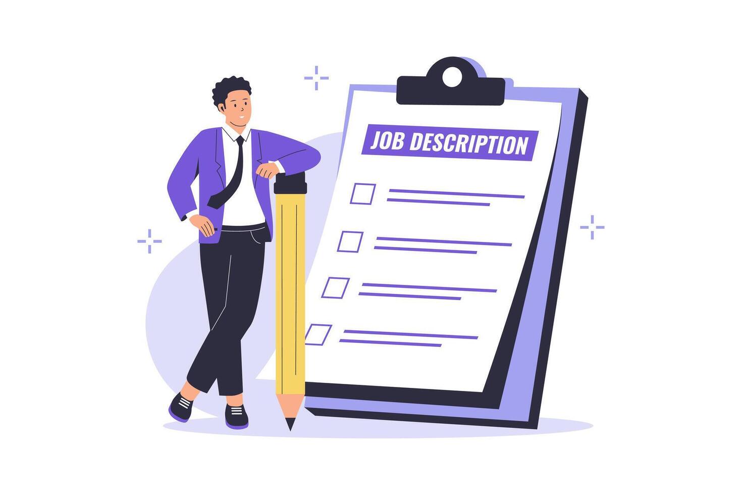 Job description illustration concept vector