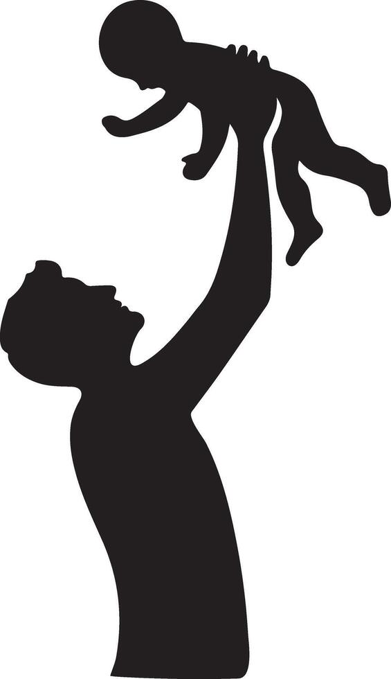 Illustration Showing Child Being Raised into Air vector