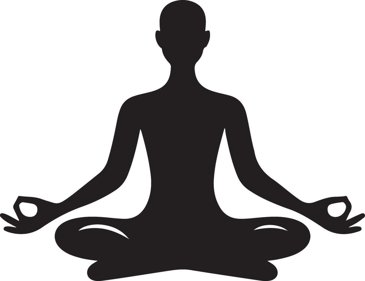 Peaceful Meditation Silhouette Graphic for Design Projects vector