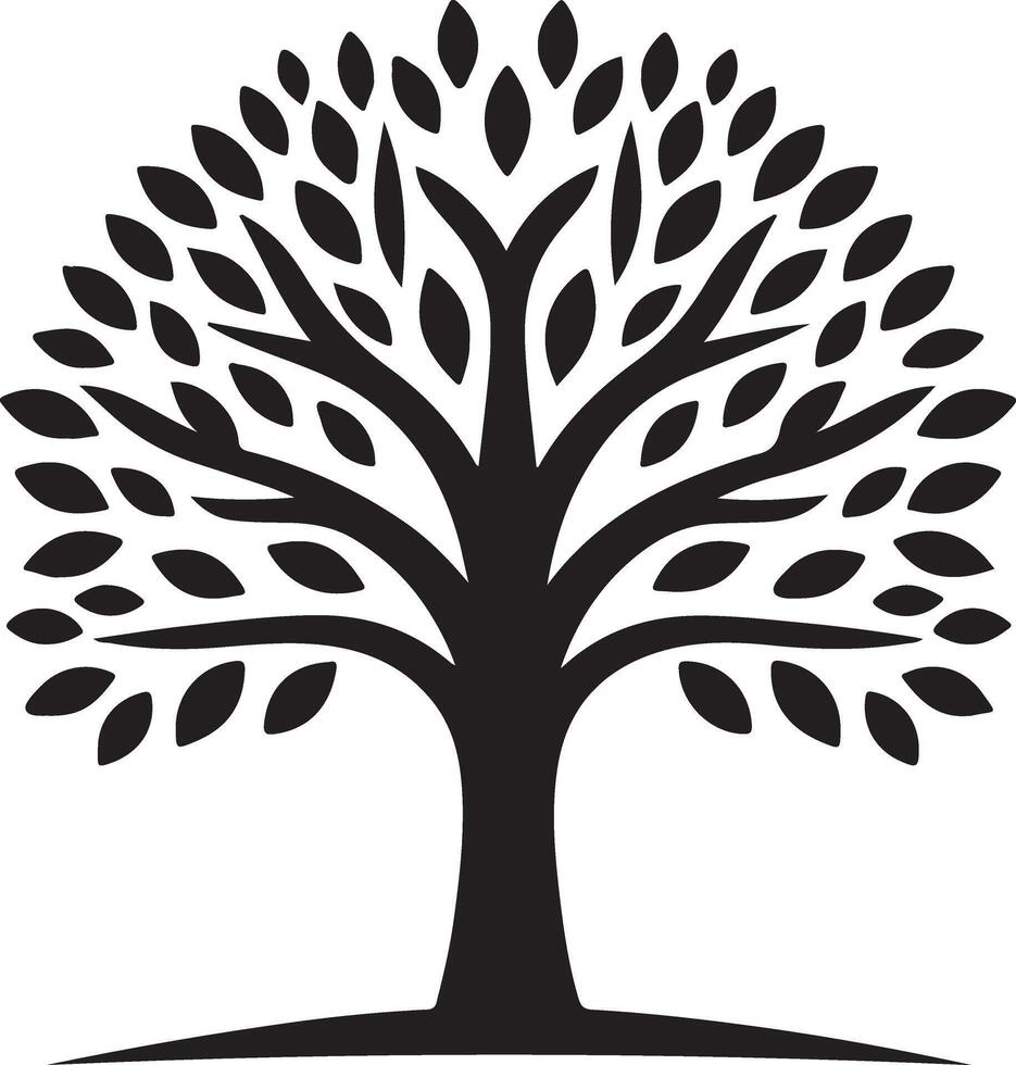Stunning Simple Tree Silhouette for Digital Art vector
