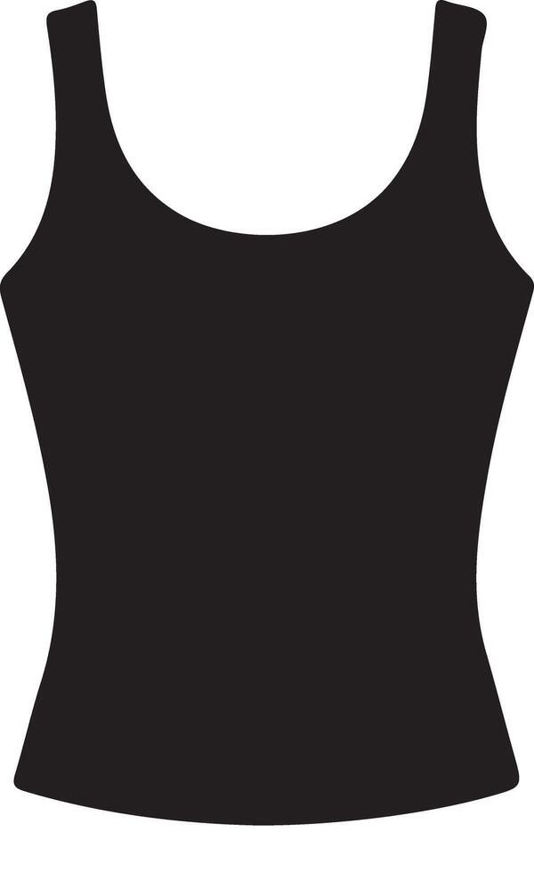 Black tank t-shirt for womens icon vector