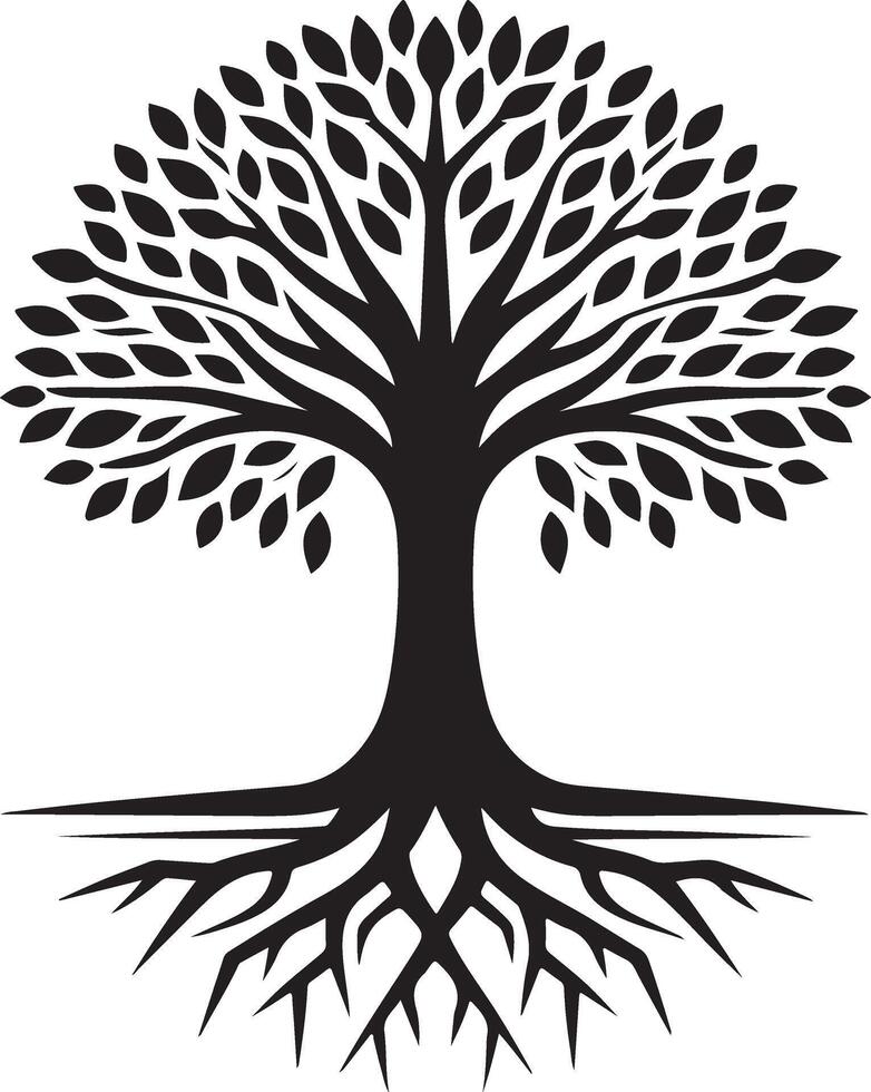 Versatile Simple Tree Silhouette for All Uses vector