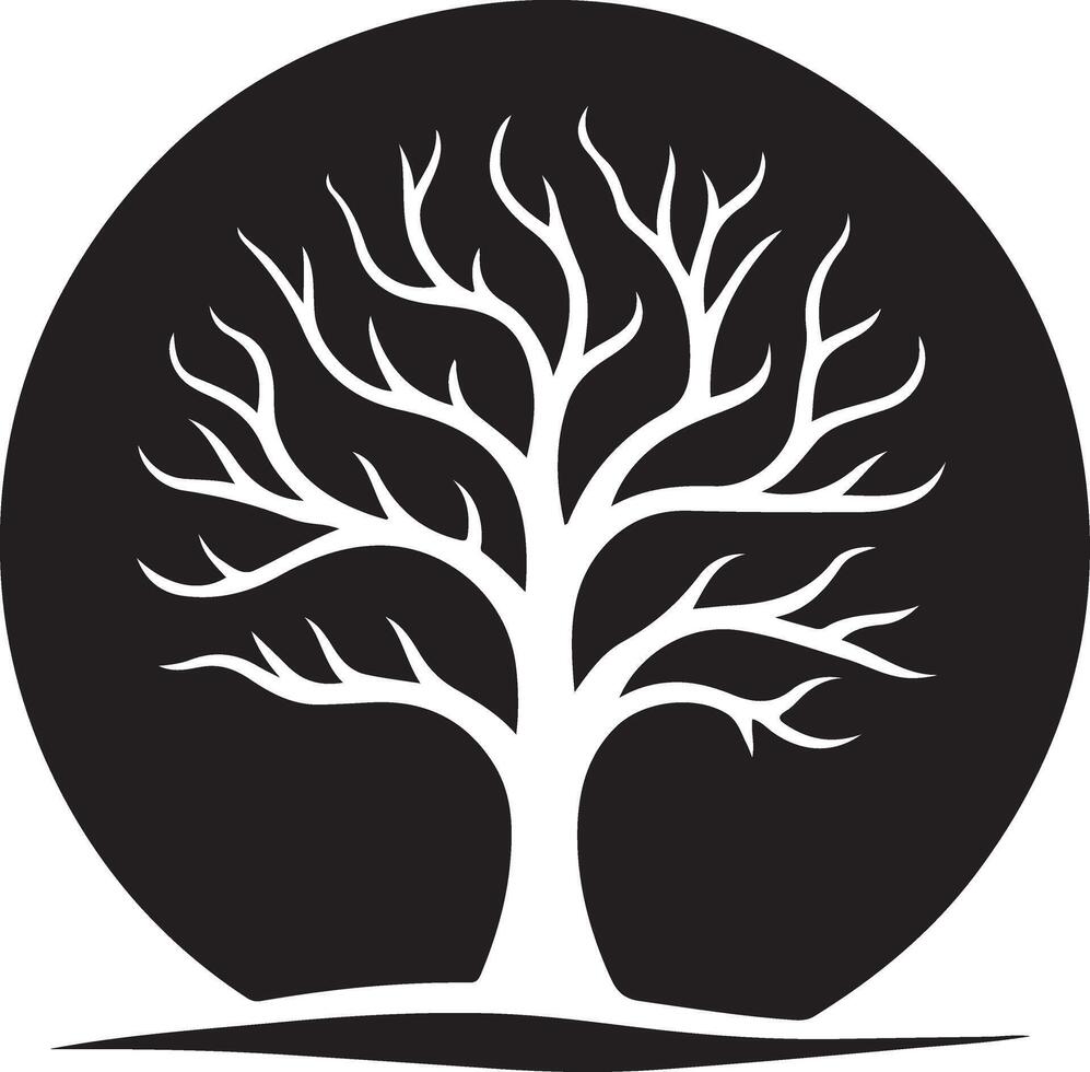 Professional Simple Tree Silhouette Graphic Resources vector