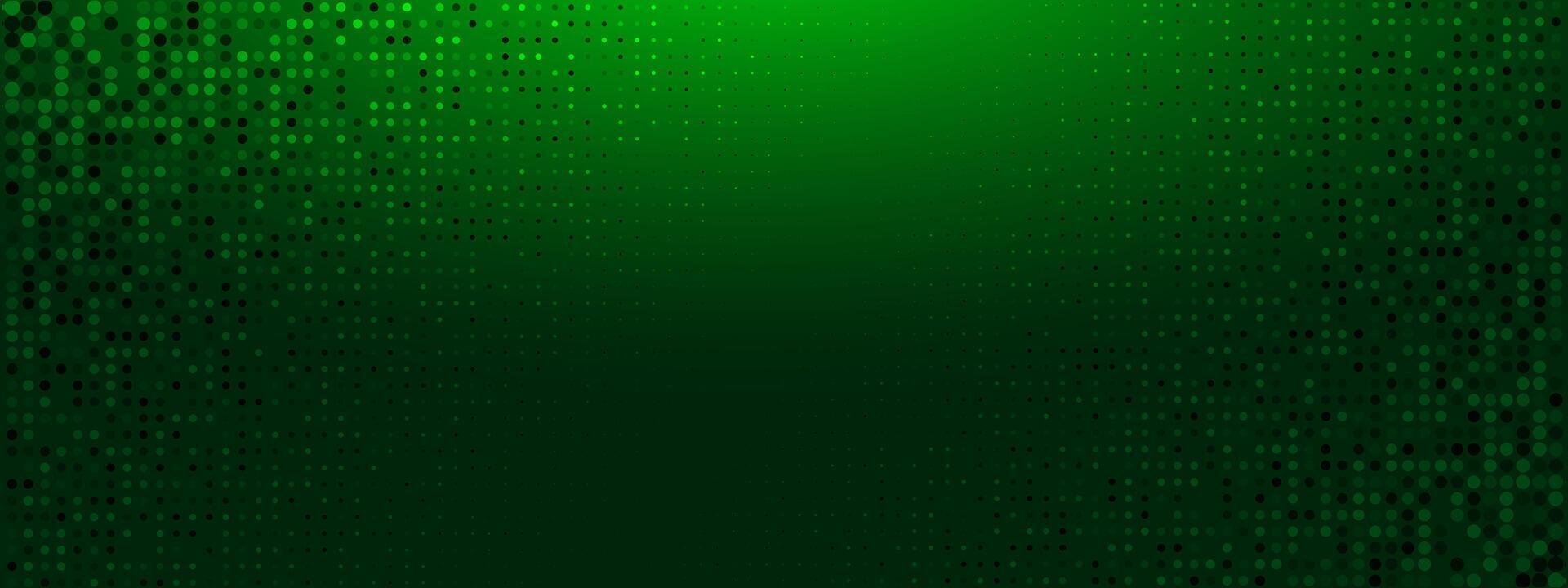 abstract dark green background with halftone gradient vector