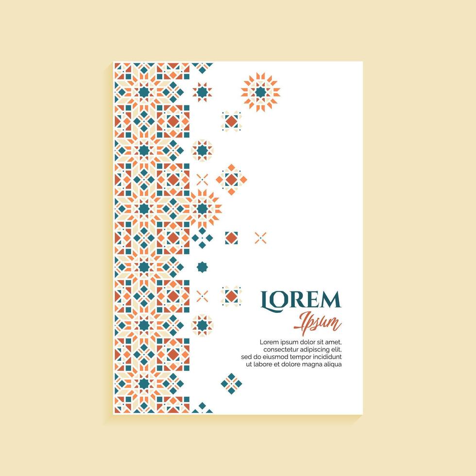 Islamic Pastel Ornament Cover Design vector