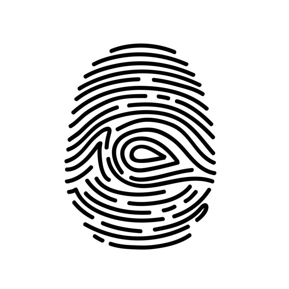 fingerprint scanning icon sign. vector