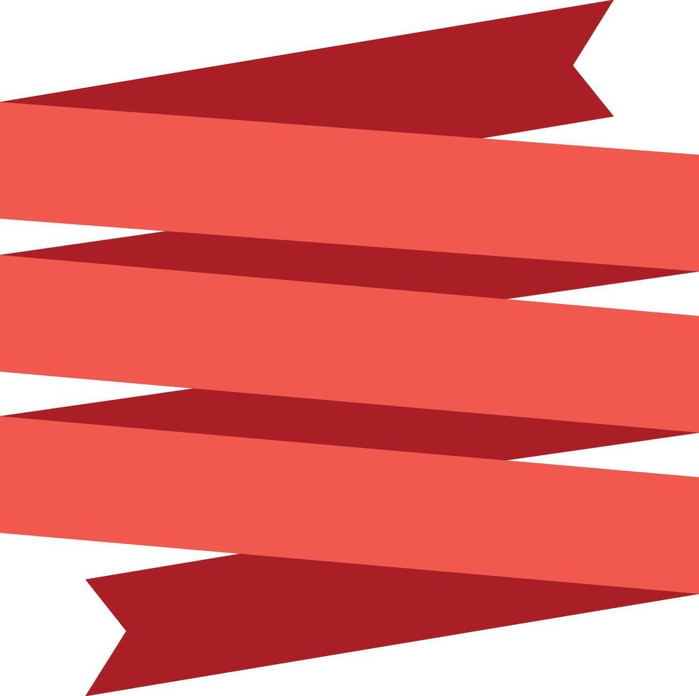 Vibrant red ribbon banner waves gracefully against a white background, perfect for festive occasions. Customize with text for announcements or promotions. Modern and elegant design element vector