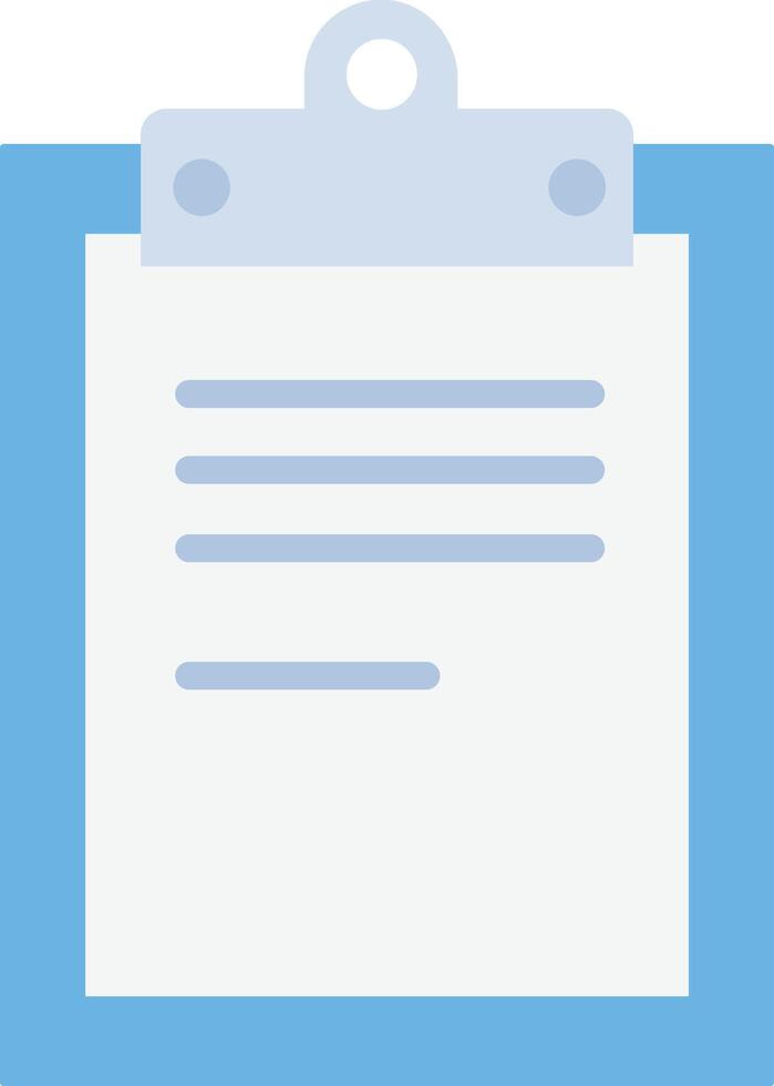 Blue framed clipboard filled with written information, symbolizing office tasks. Captures data management and business operations, illustrating project management, analysis, and communication vector