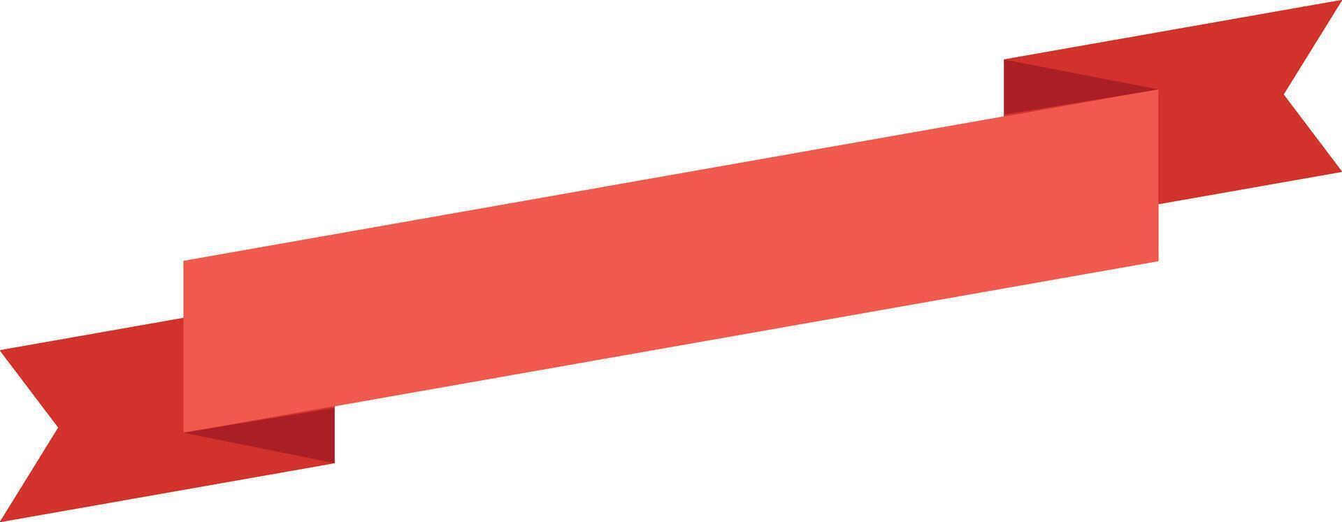 Vibrant red ribbon banner flutters gracefully, symbolizing achievement and celebration, with ample copy space for any message. Perfect for holidays, parties, weddings, and more vector