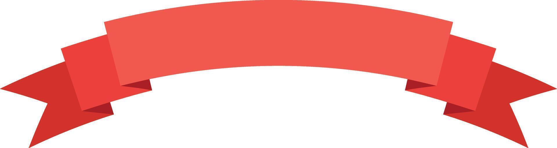 Red ribbon waving elegantly, creating a festive and celebratory atmosphere, perfect for adding a touch of joy to designs vector