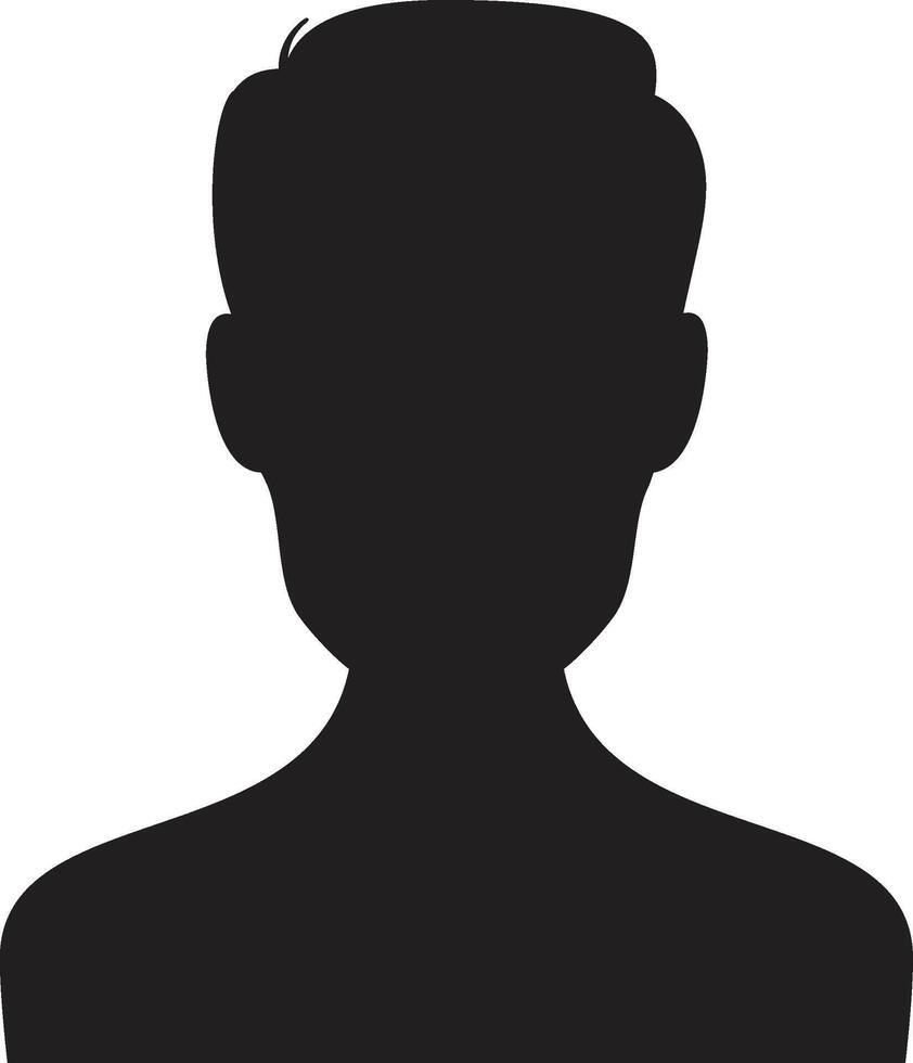 Mysterious black silhouette symbolizing anonymity and privacy against a white background. Evoking feelings of the unknown and identity vector