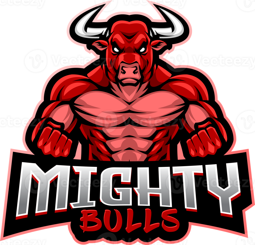 Mighty bulls esport mascot png