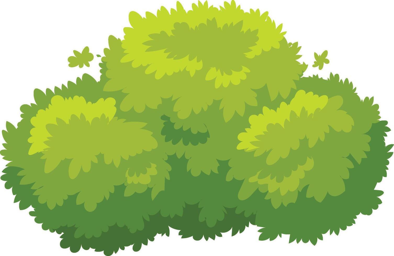 Vibrant green foliage with lush, abundant leaves against a pristine white backdrop, evoking a feeling of natural beauty and flourishing growth vector