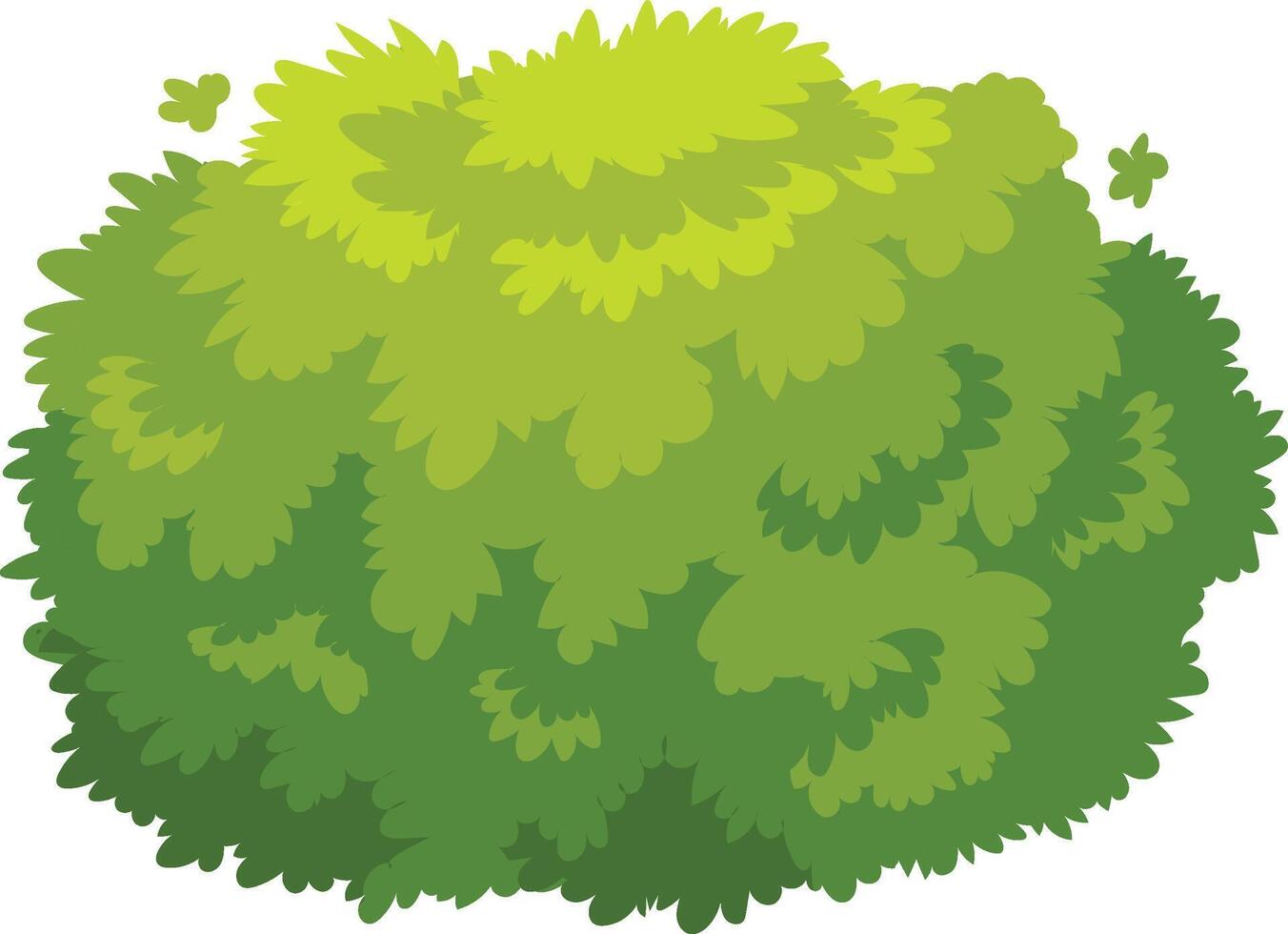 Vibrant, natural bush with dense foliage, ideal for landscaping or adding greenery to a scene vector