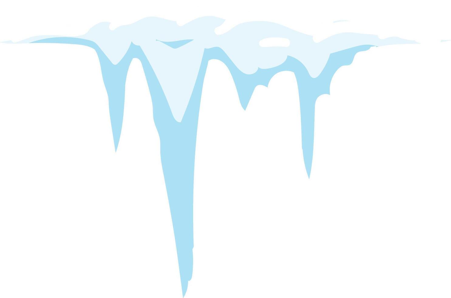 Several icicles are melting and dripping water against a clean white backdrop, creating a simple yet evocative image of the transition from winter to spring vector