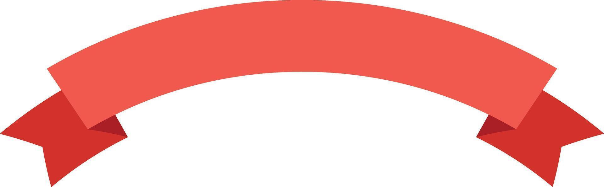 Vibrant red ribbon banner with copy space for advertising, promotions, and marketing. Perfect for birthdays, weddings, or corporate events. Elegant and modern design for sophistication in projects vector