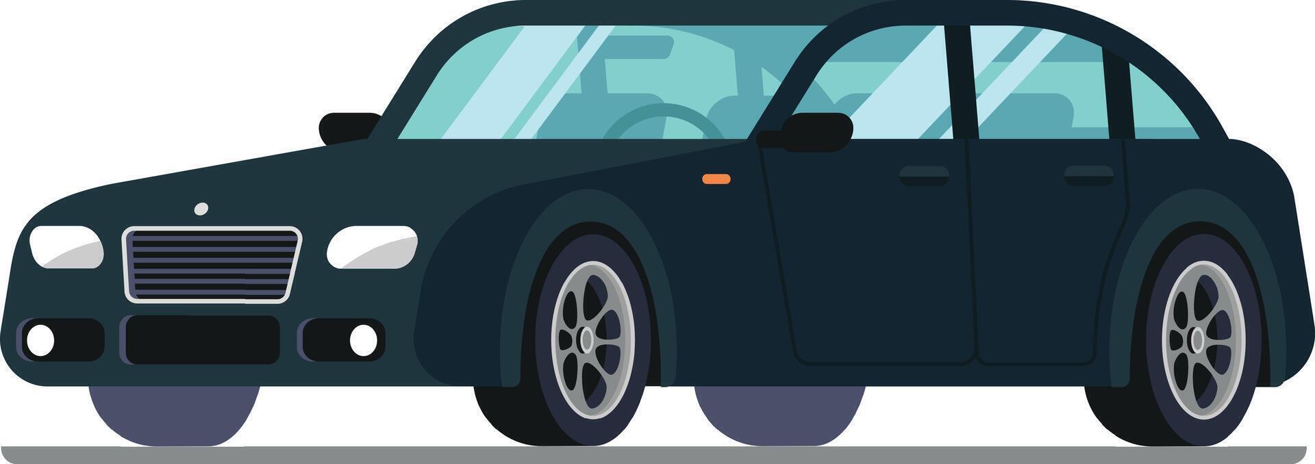Luxurious, stylish sedan cruises smoothly, embodying wealth and status in the city. Perfect for executives and professionals seeking comfort and class vector