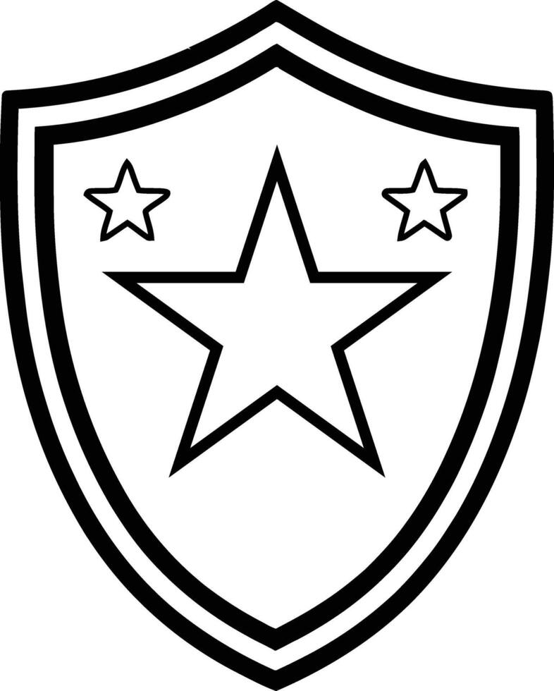 A shield with stars on it vector