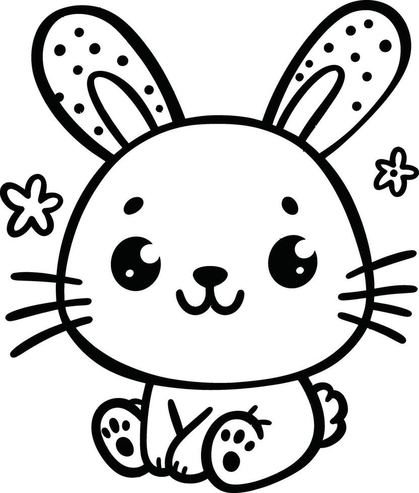 A cute bunny with stars on it's head vector