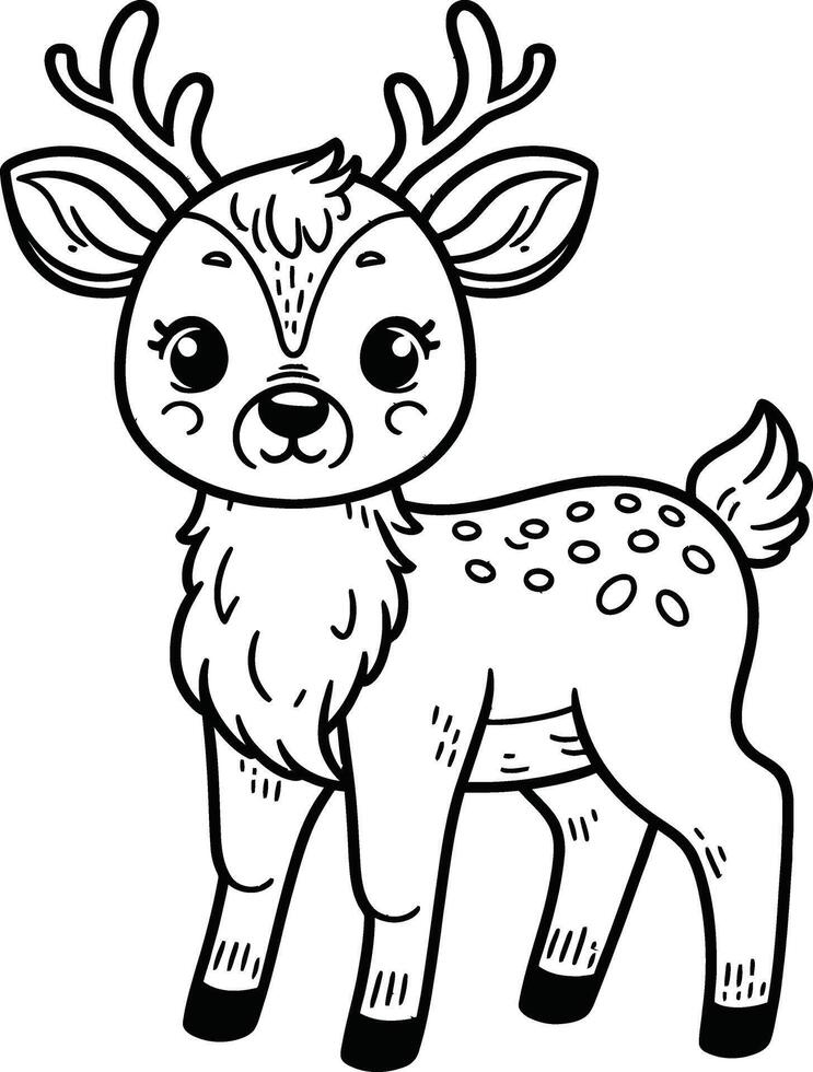 Free printable deer coloring pages for kids vector