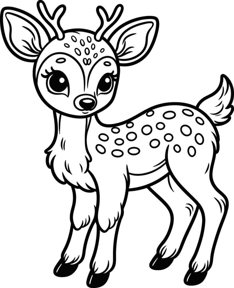 Free printable deer coloring pages for kids vector
