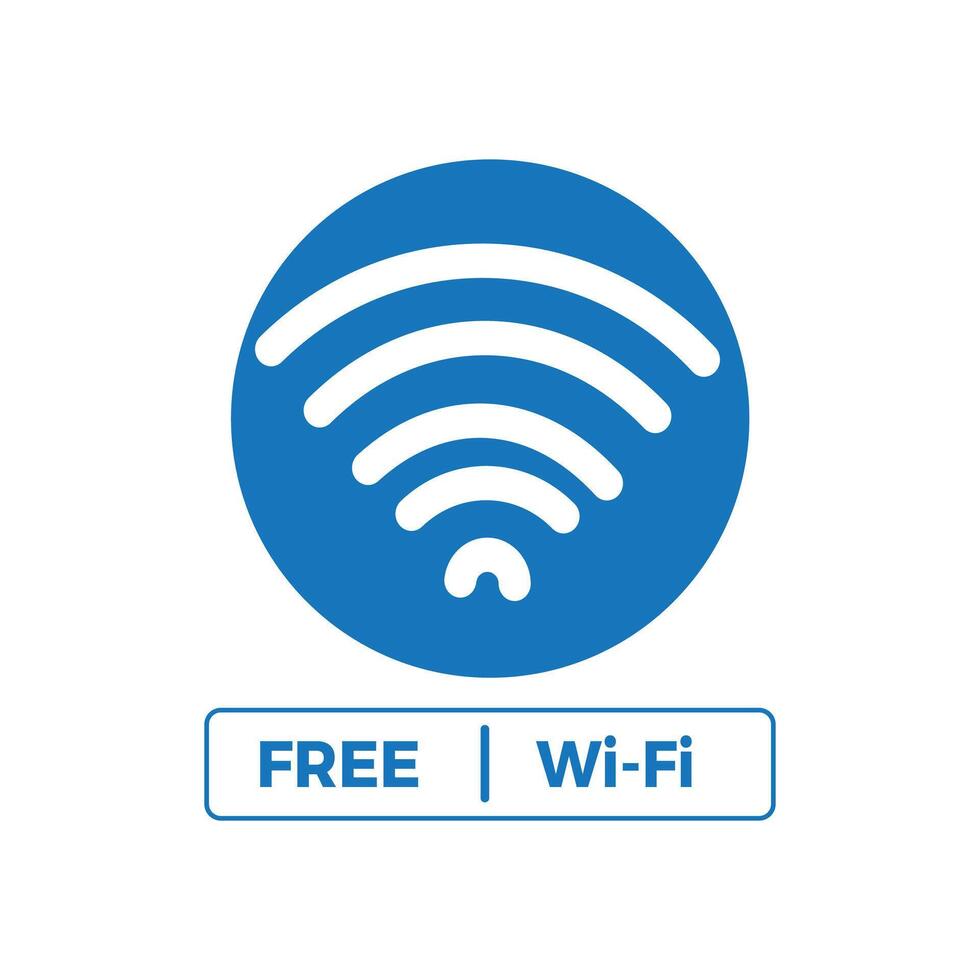free wifi symbol. Free printable Wi-Fi stickers for cafes and stores vector