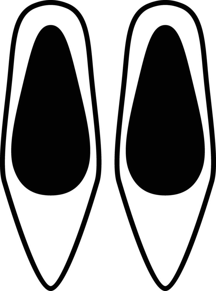Slip On Shoes Solid Outline Icon vector