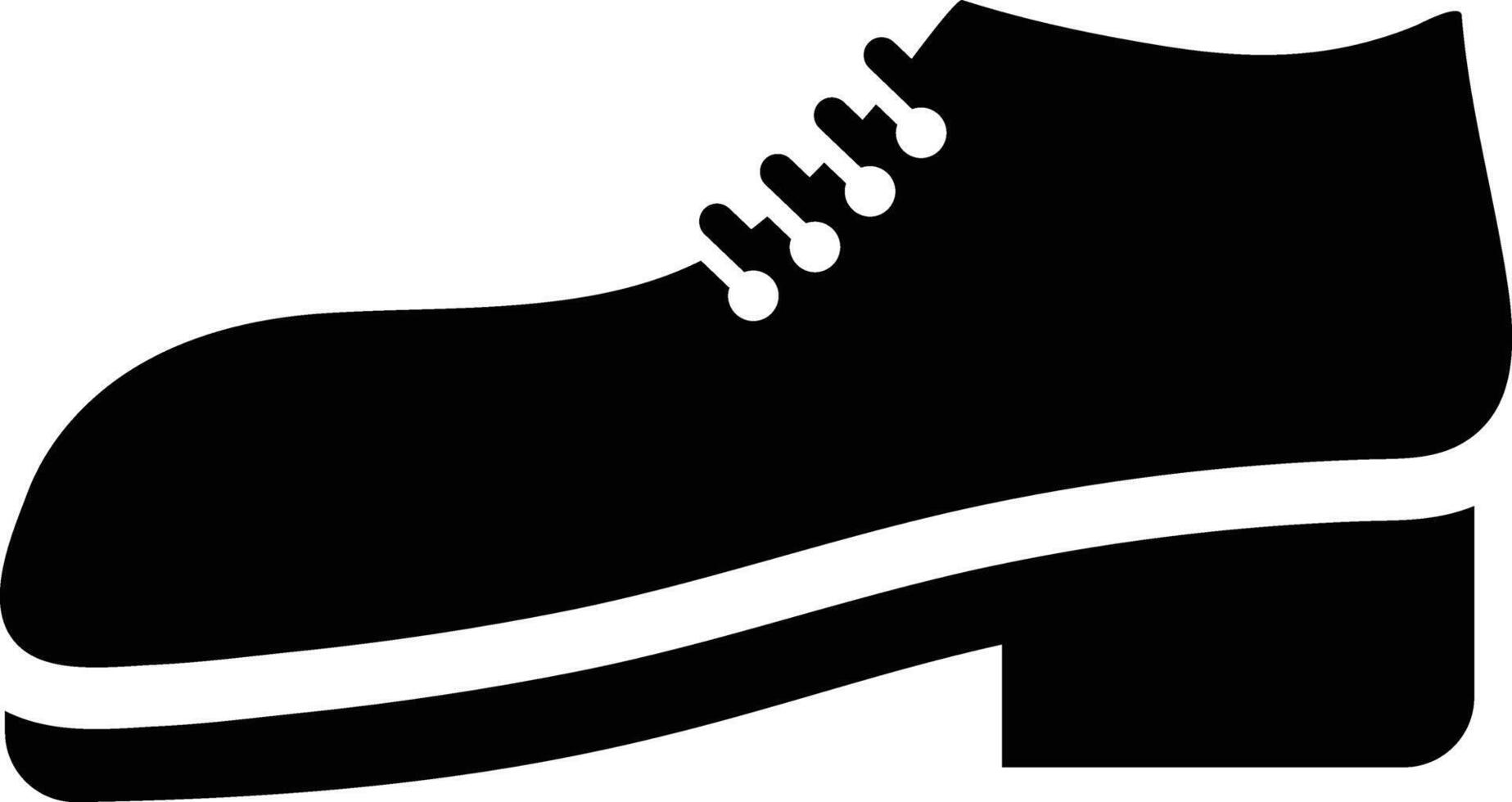 Shoe icon black silhouette on white background vector