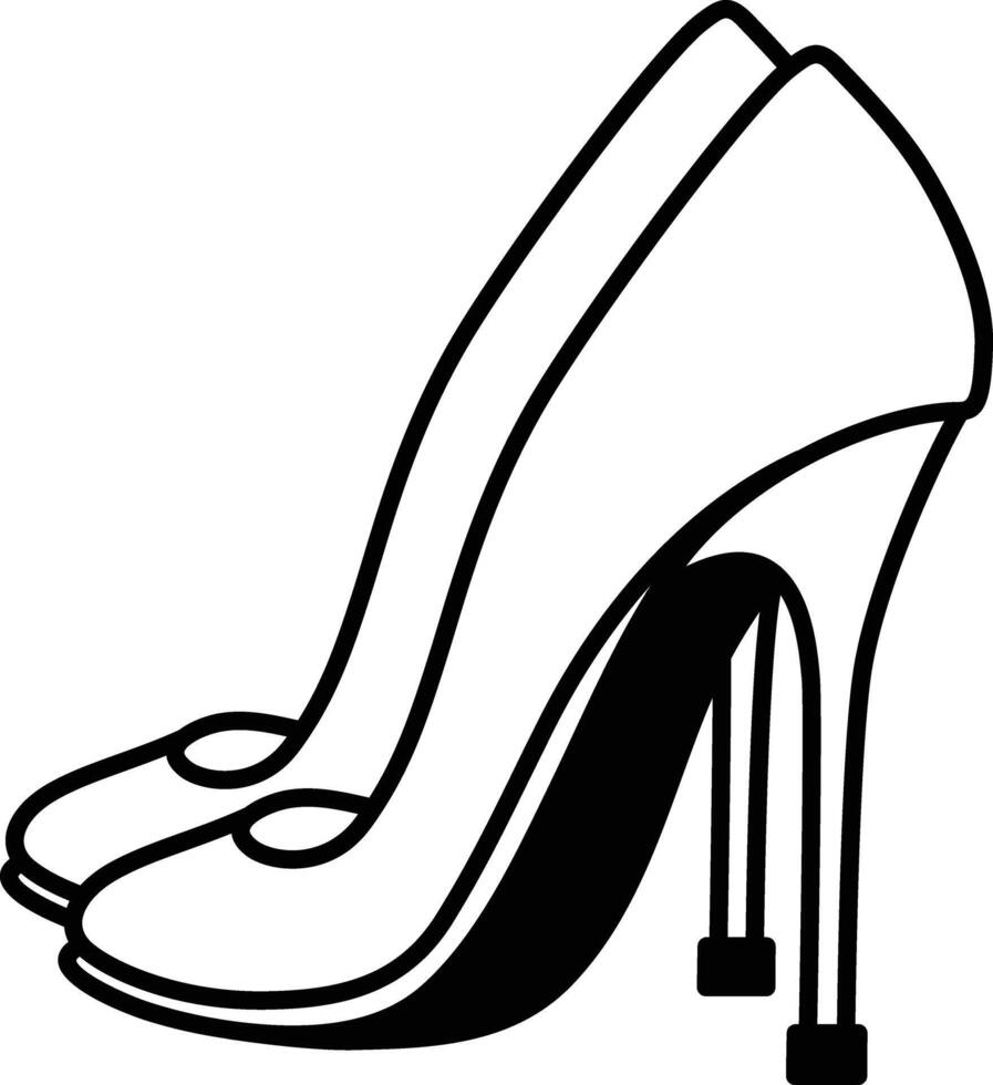 High heel shoes clipart vector
