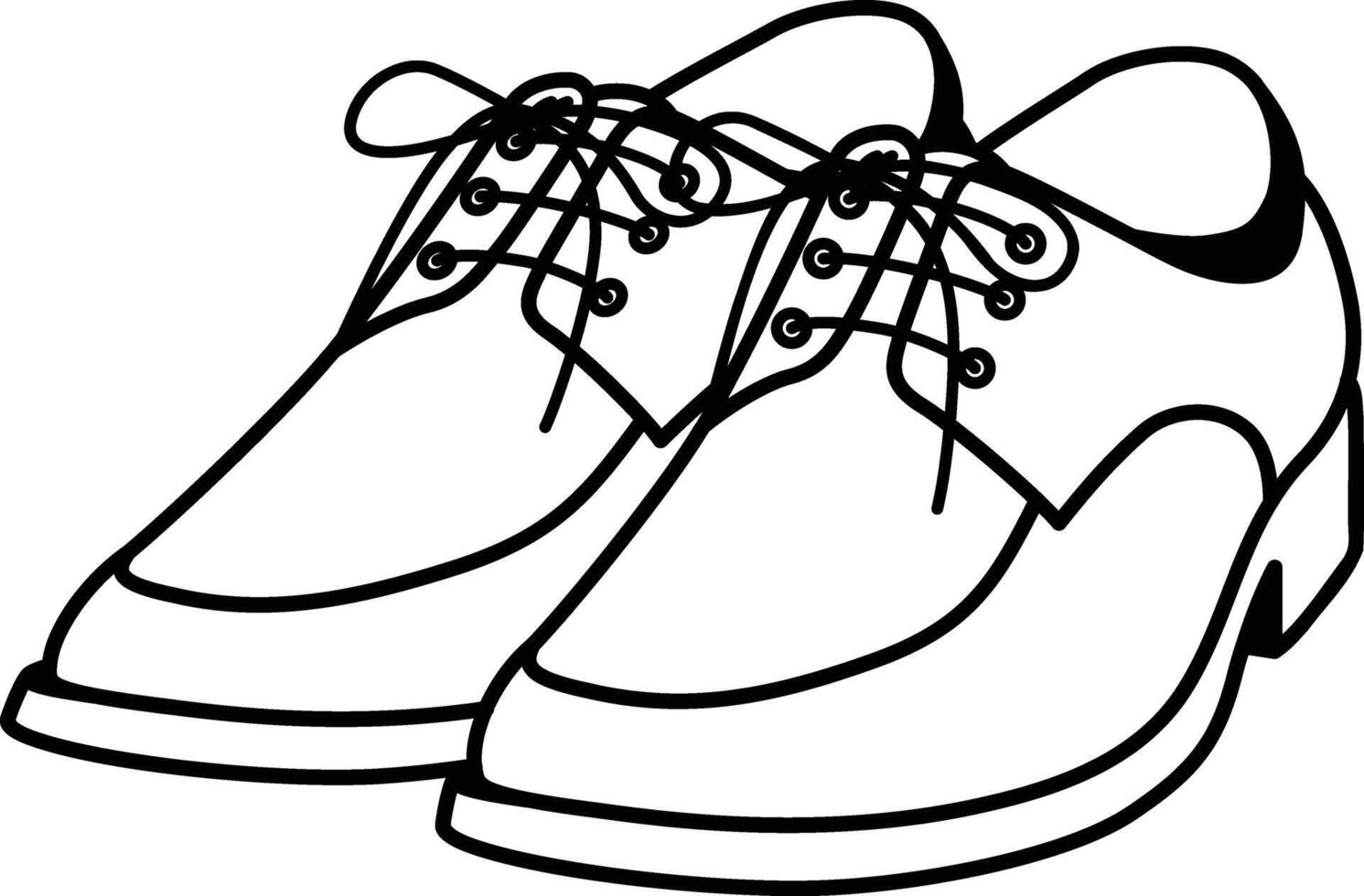 Formal Leather Shoes Outline Icon vector