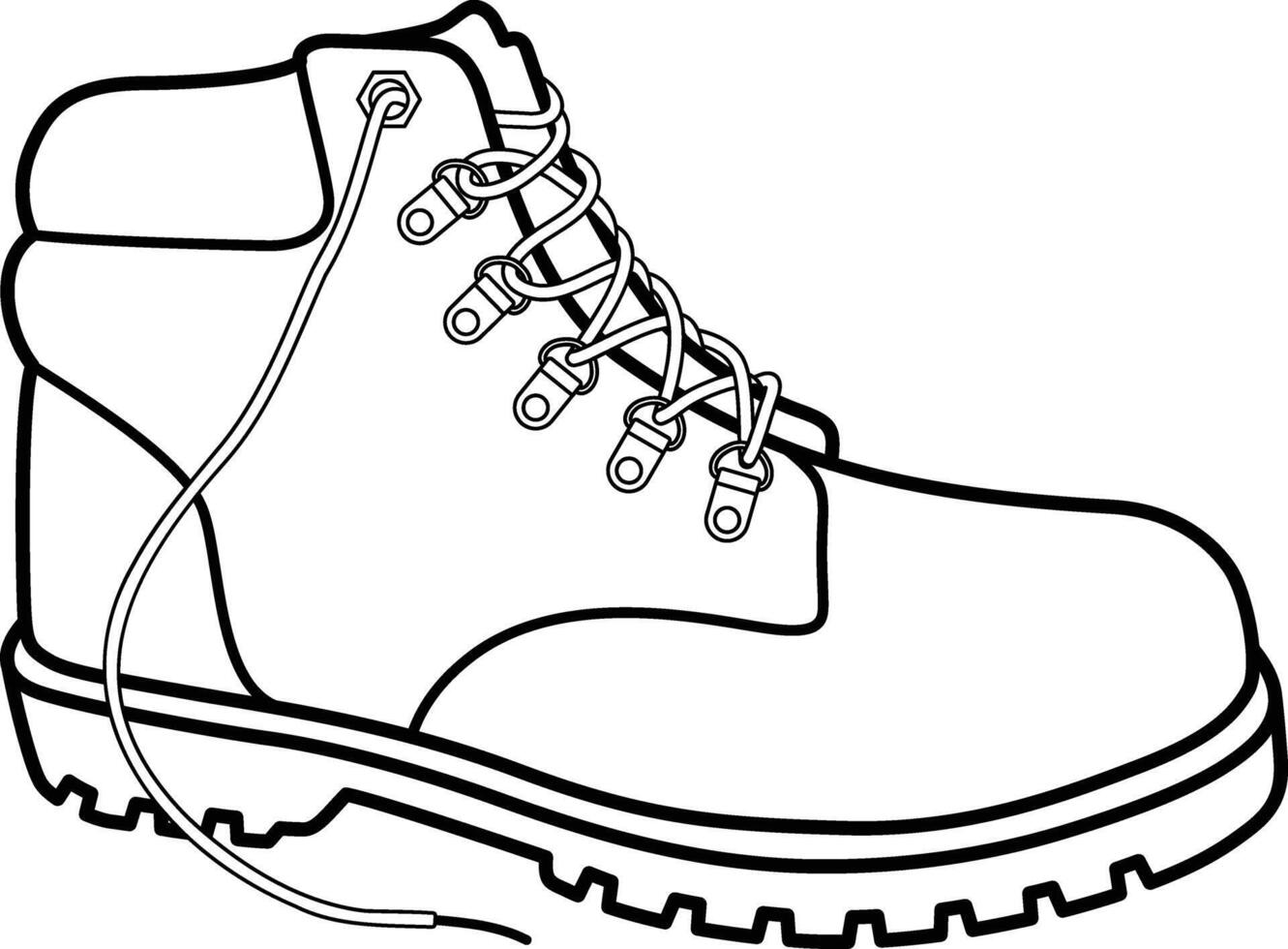 Leather Boot Outline Icon vector
