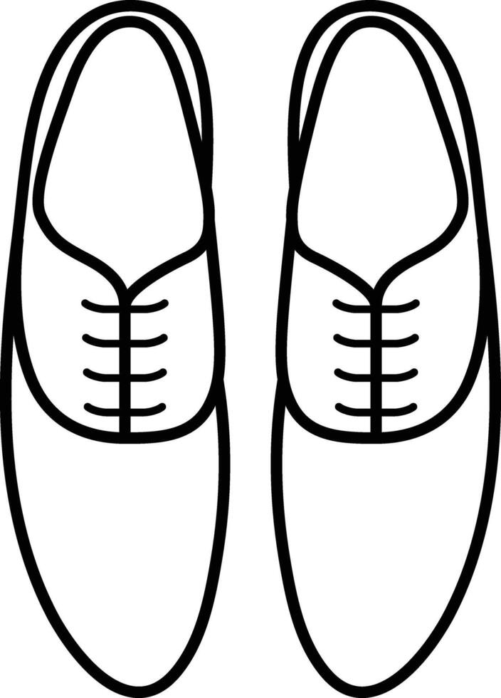 Formal Leather Shoes Outline Icon vector