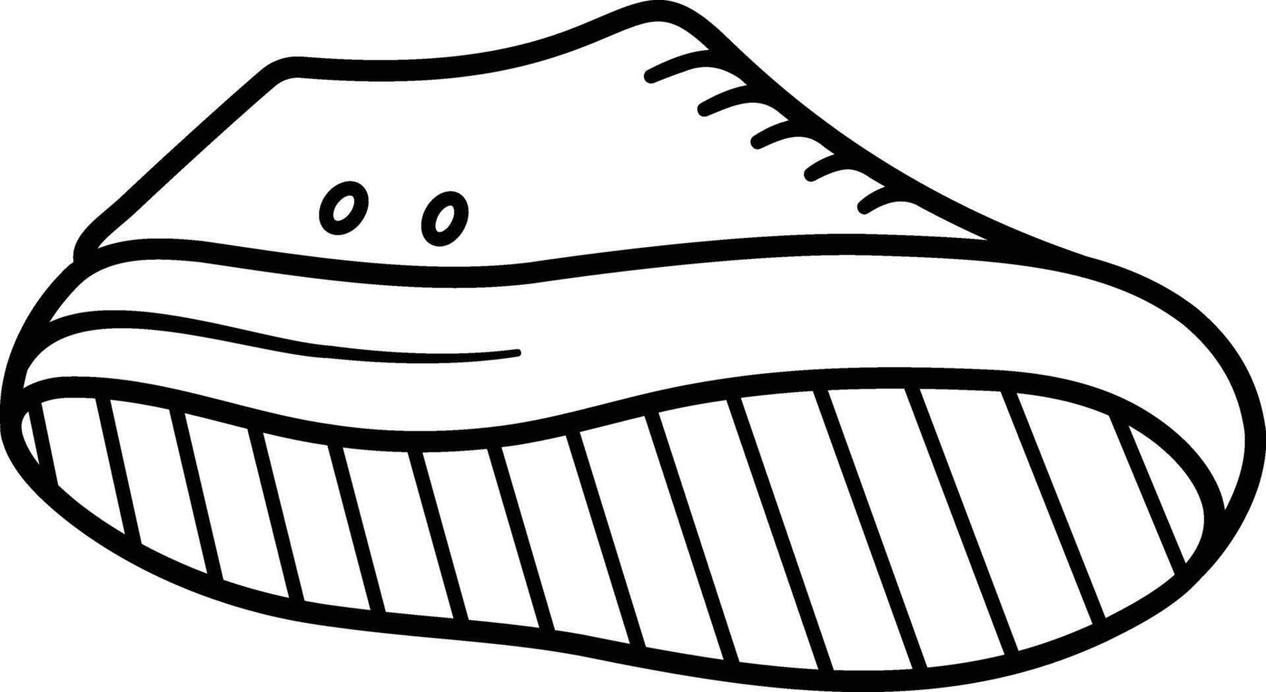 Sneaker Outline Icon vector