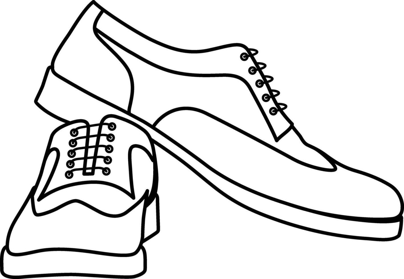 Formal Leather Shoes Outline Icon vector