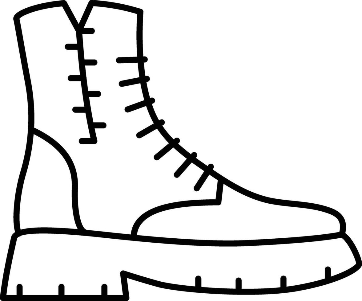 Leather Boot Outline Icon vector