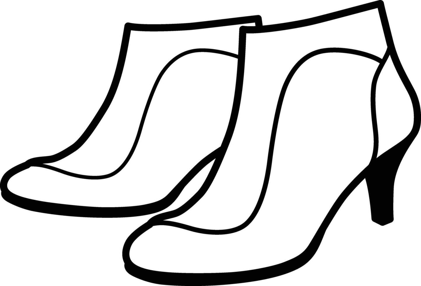 A pair of high heeled shoes on a white background vector