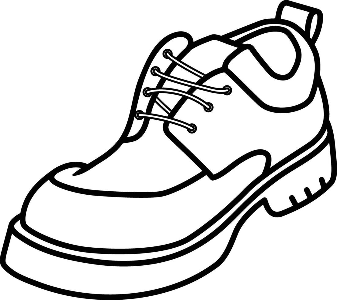 Leather Boot Outline Icon vector