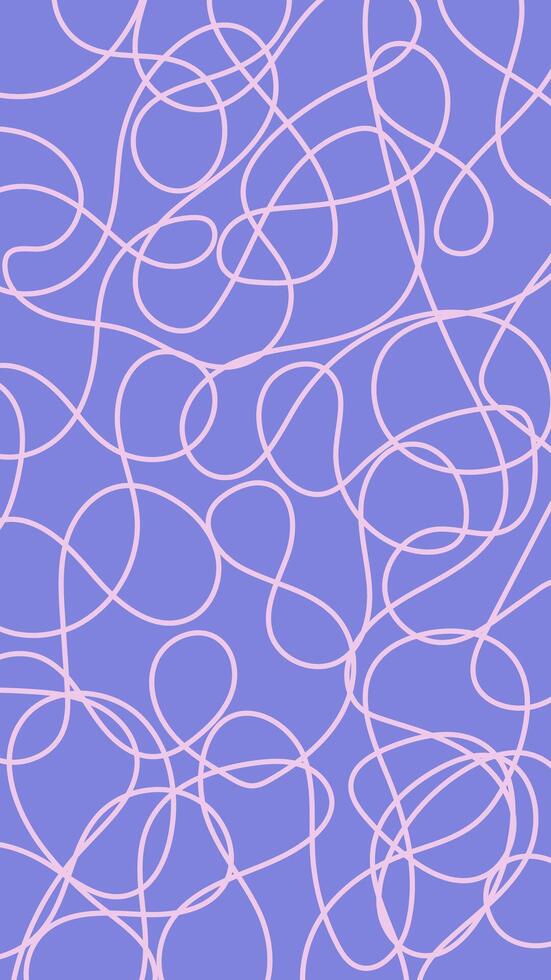 Purple Abstract Tangled Line Background vector