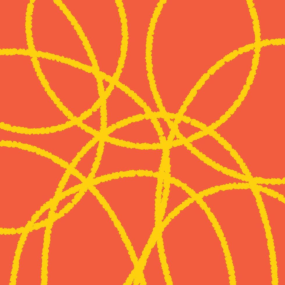 Red Square Background with Playful Crayon Texture vector