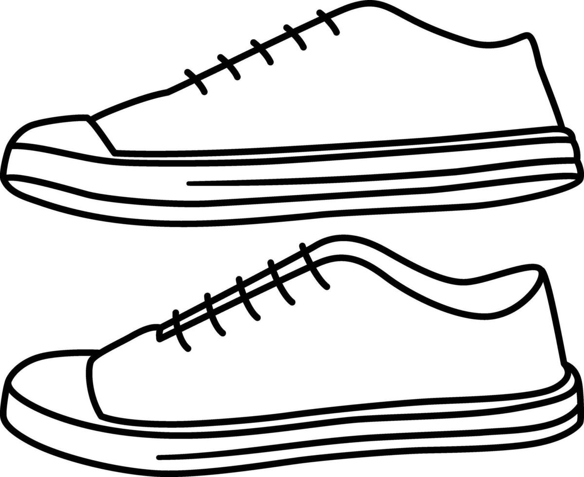 Sneakers Outline Icon vector